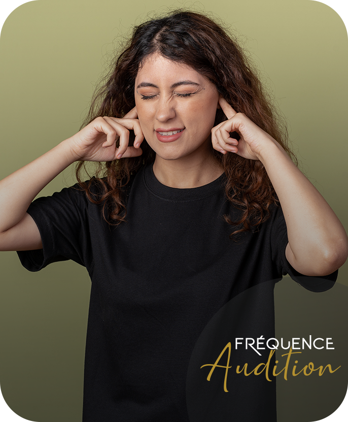 Personne gênée par des acouphènes et hyperacousie
